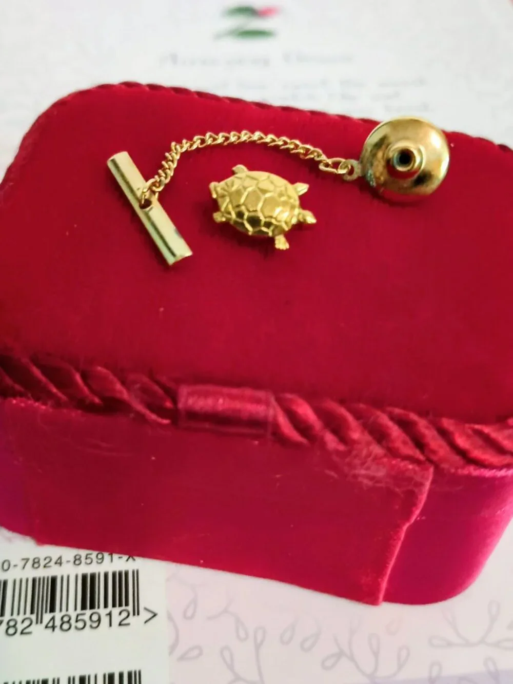 Vintage 12kgf Turtle Tie Tack Tortoise Tie Pin
